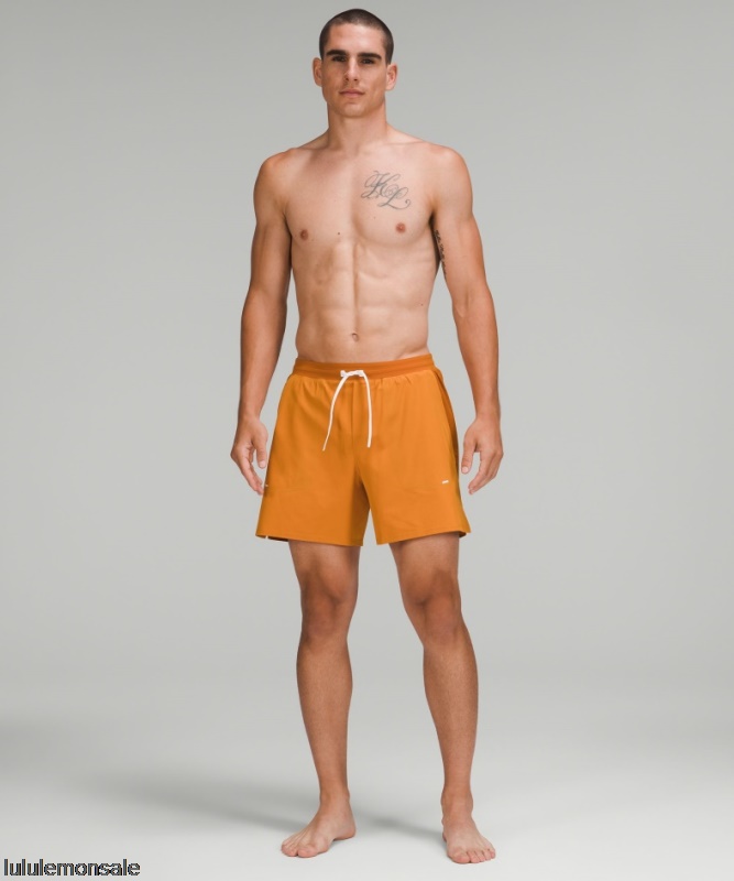 Lululemon Deutschland DELULU964 | Lululemon Deutschland Autumn Orange Active Badehose Nur Online